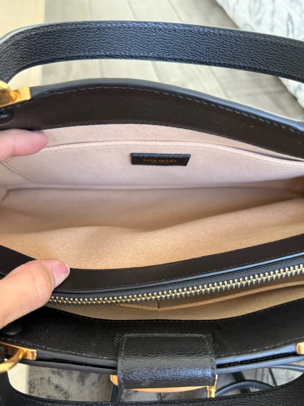 New kate spade Katy Satchel handbag black Leather Crossbody $428 MSRP